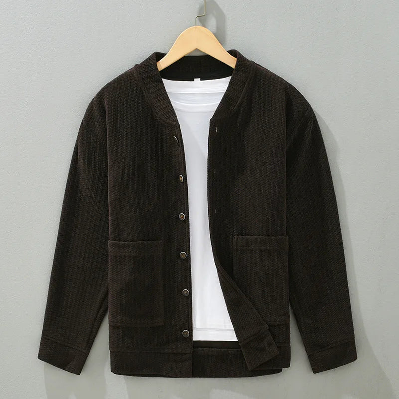 Herre Corduroy Jakke Klassisk Stil 1
