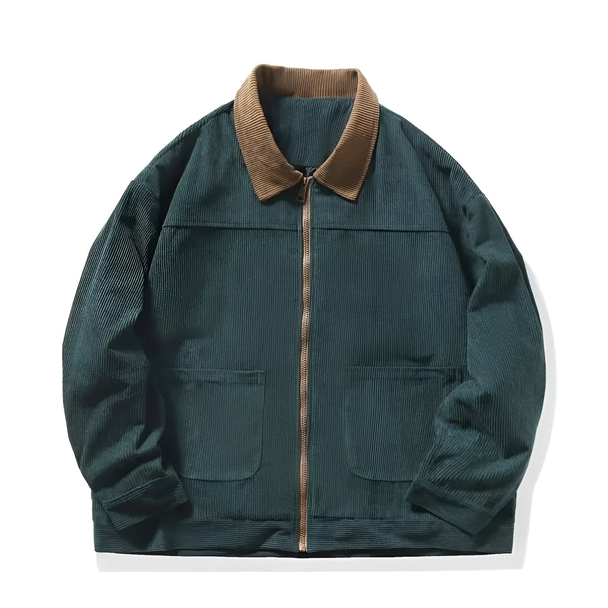 Herre Corduroy Jakke med Farveblok 2