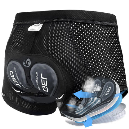 Herre Cykelshorts 5D Gel Polstring Letvægts Åndbart Materiale 0