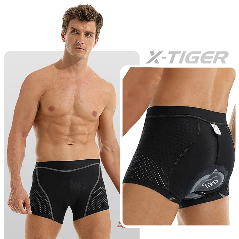 Herre Cykelshorts 5D Gel Polstring Letvægts Åndbart Materiale 1