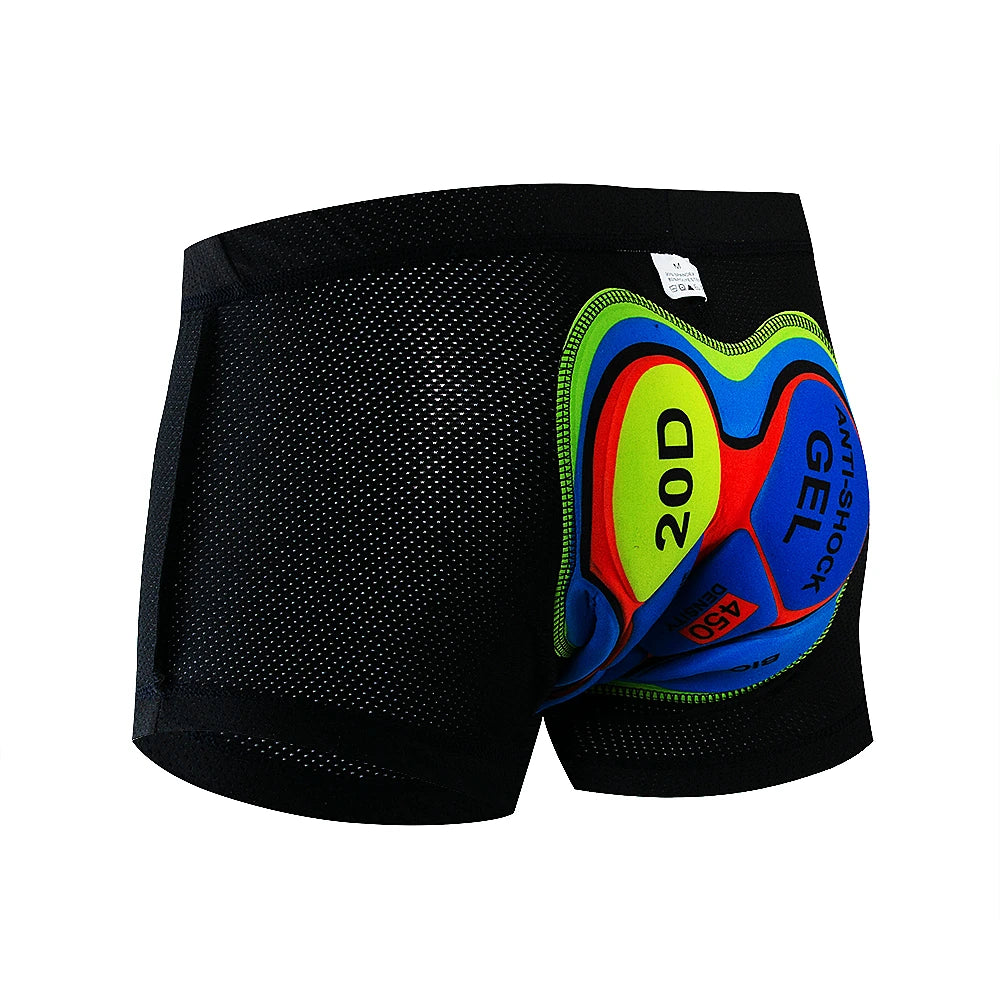 Herre Cykelshorts med 20D Gel Pude og Åndbar Polyester 0