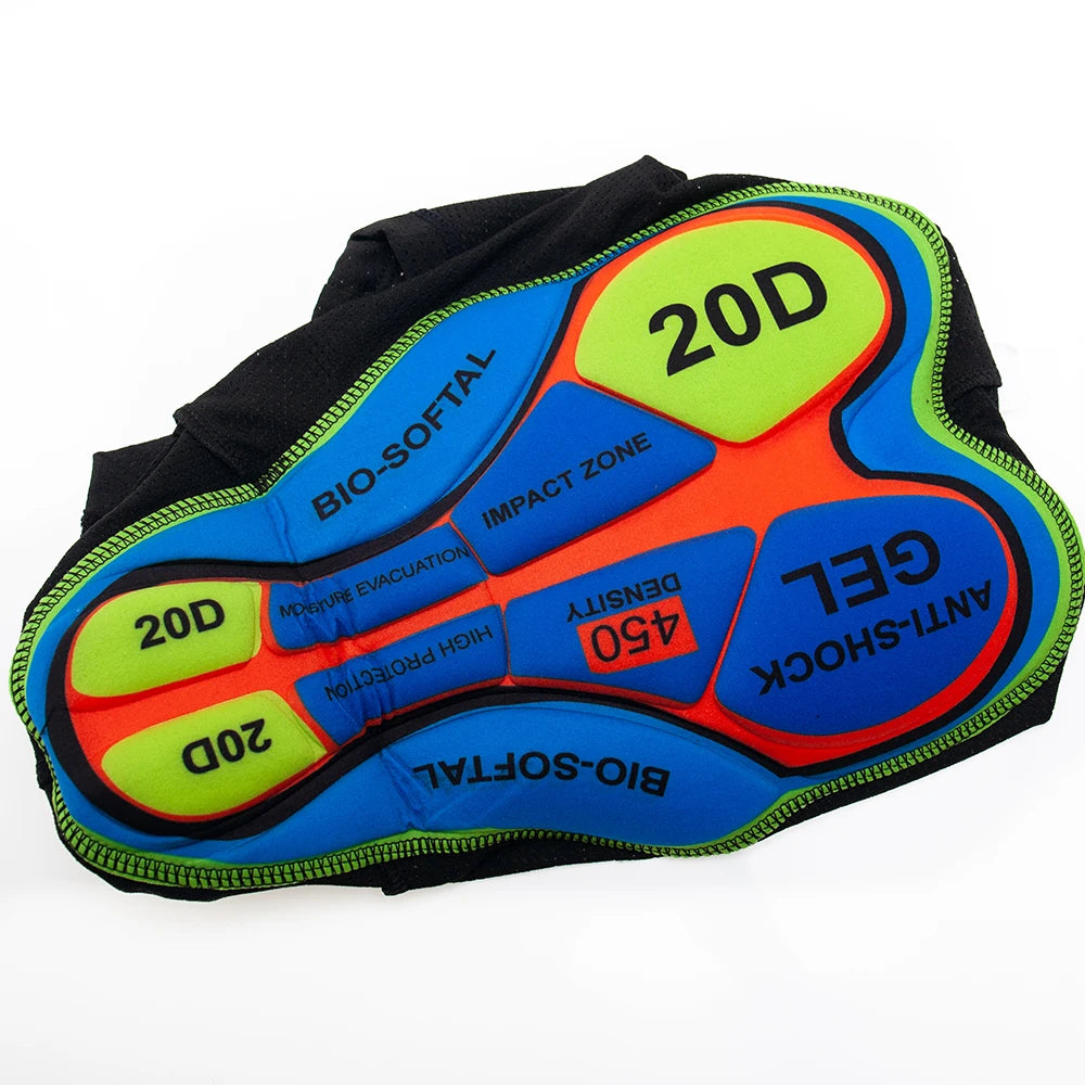 Herre Cykelshorts med 20D Gel Pude og Åndbar Polyester 4