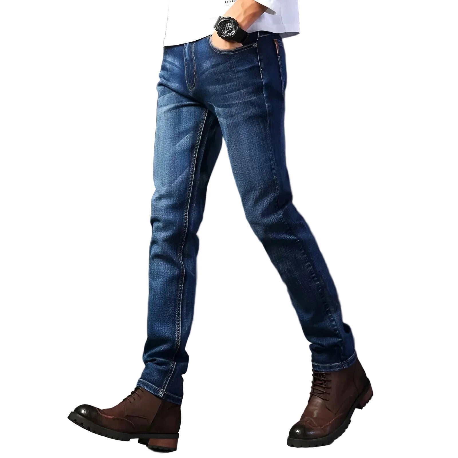 Herre Denim Bukser med 4-vejs Stretch 0