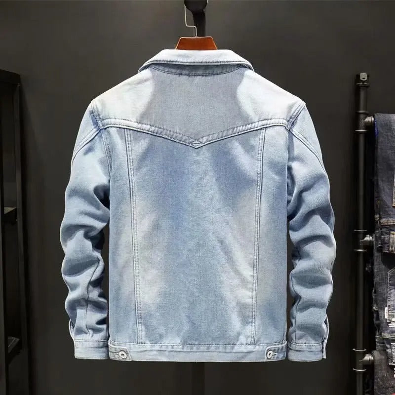 Herre Denim Jakke med Fleece Foring 1
