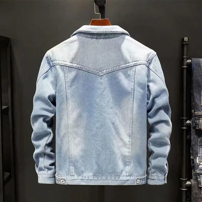 Herre Denim Jakke med Fleece Foring 1