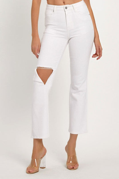 Herre Denim Jeans Distressed Hvid 1