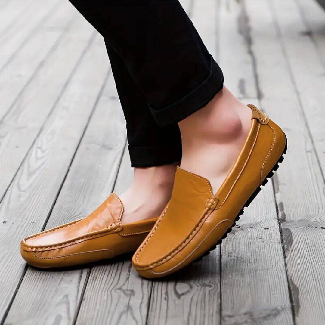 Herre Driving Loafers Læder Stil 4