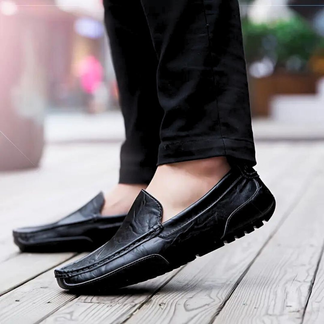 Herre Driving Loafers Læder Stil 5