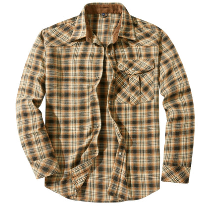 Herre Flannel Skjorte Komfortabel Design 3