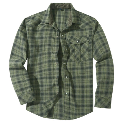 Herre Flannel Skjorte Komfortabel Design 4