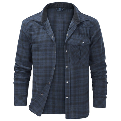 Herre Flannel Skjorte Komfortabel Design 6