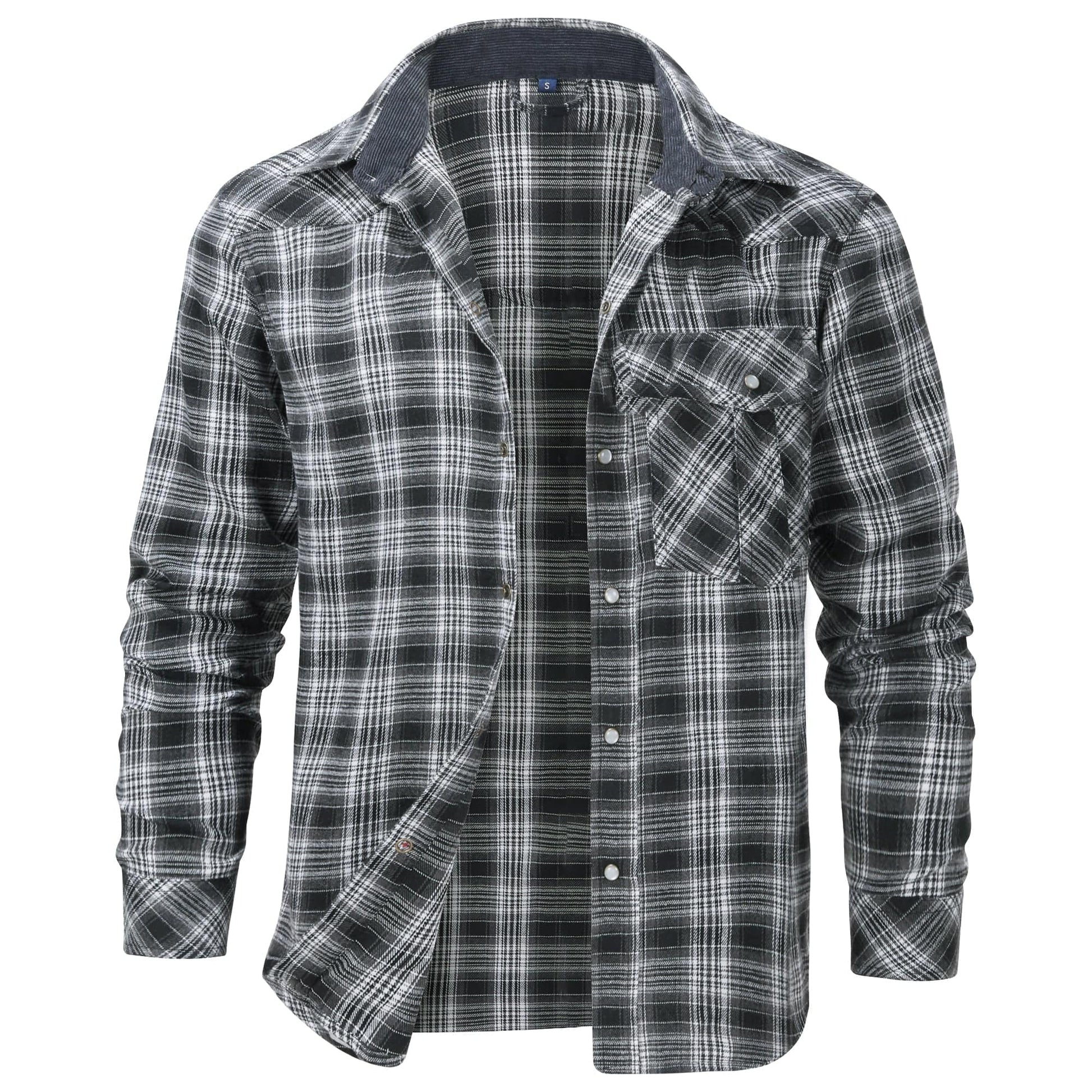 Herre Flannel Skjorte Komfortabel Design 8