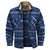 Herre Flannel Skjorte Langærmet Plaid Børstet Bomuld med Corduroy Krave 12