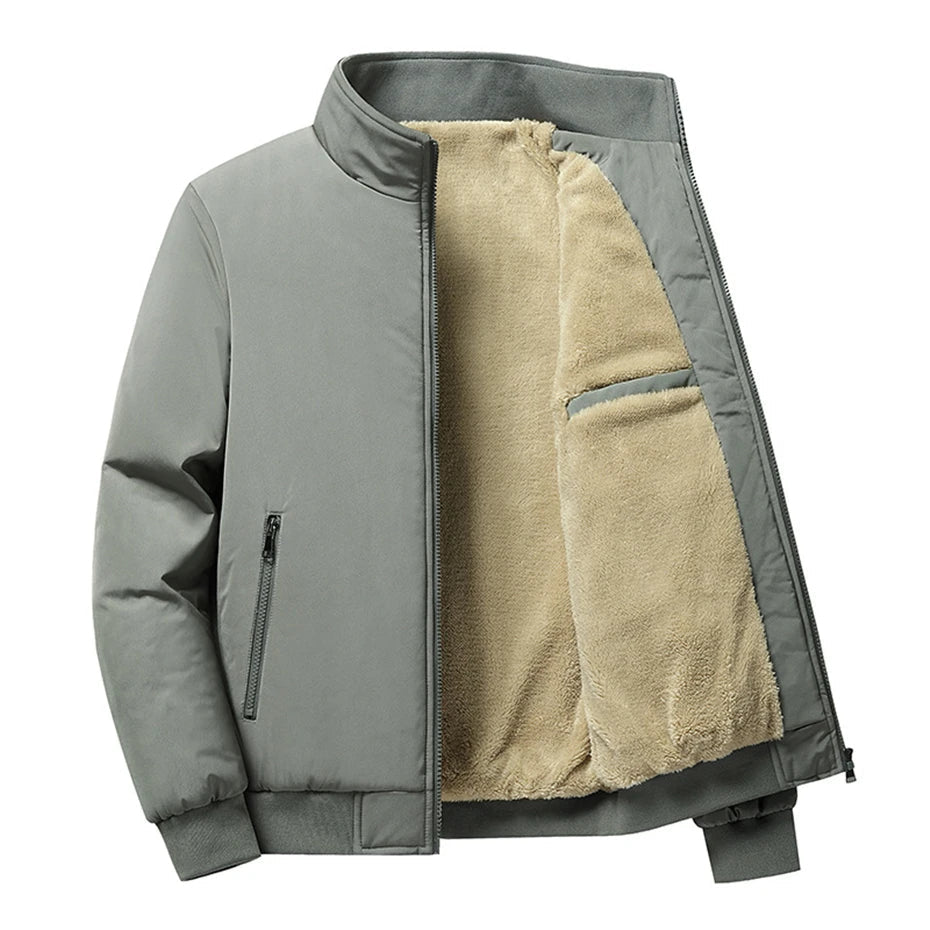 Herre Fleece Jakke Dobbelt Laget Komfort 1