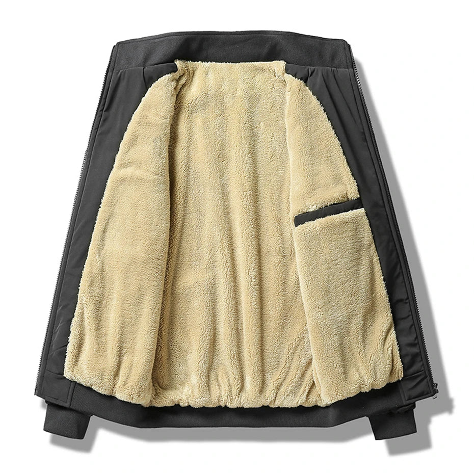Herre Fleece Jakke Dobbelt Laget Komfort 3
