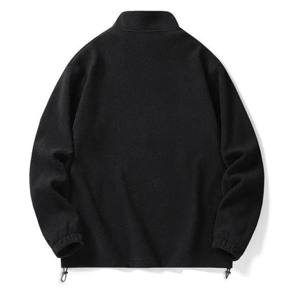 Herre Fleece Sweater med Kvart Lynlås 3