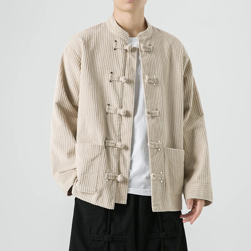 Herre Fløjlsjakke Oversized Design 0
