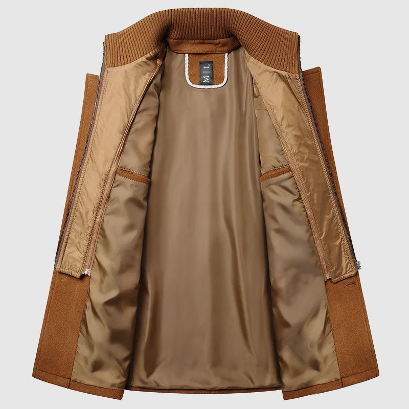 Herre Frakke Med Knap Front Og Epaulet Detaljer 2