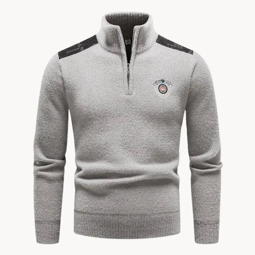 Herre Halfzip Pullover Moderne Casual Sweater 0