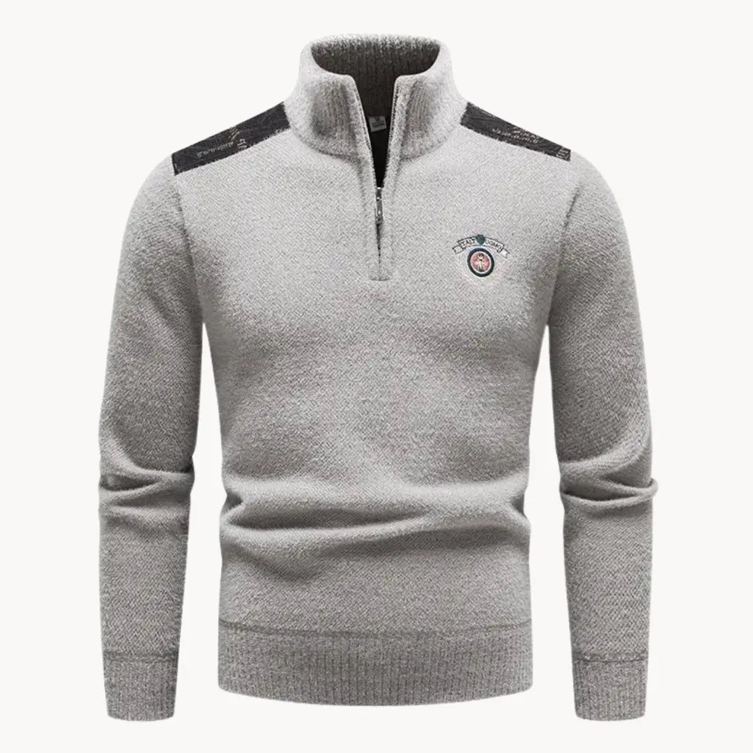Herre Halfzip Pullover Moderne Casual Sweater 0