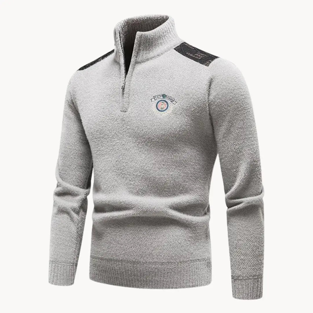 Herre Halfzip Pullover Moderne Casual Sweater 3