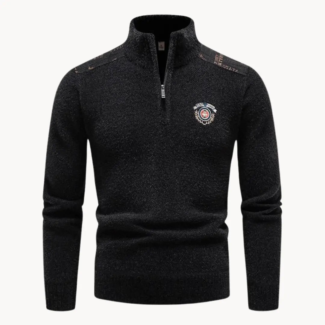 Herre Halfzip Pullover Moderne Casual Sweater 8