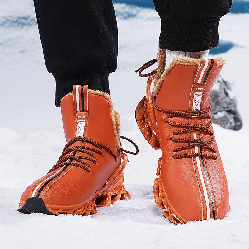 Herre High-Top Sneakers med Skulptureret Sål 4