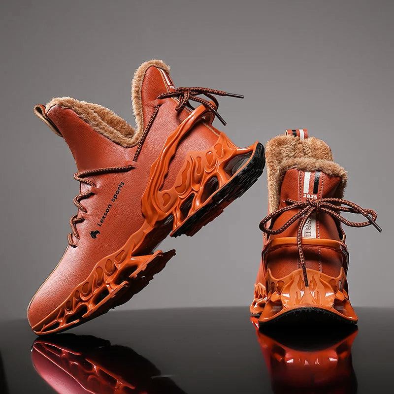 Herre High-Top Sneakers med Skulptureret Sål 5