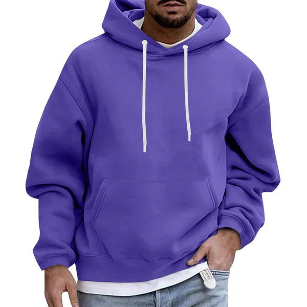 Herre Hoodie med Lommer og Komfortabel Pasform 7
