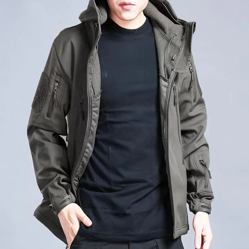 Herre Jakke Softshell Fleece Til Udendørs Aktiviteter 3