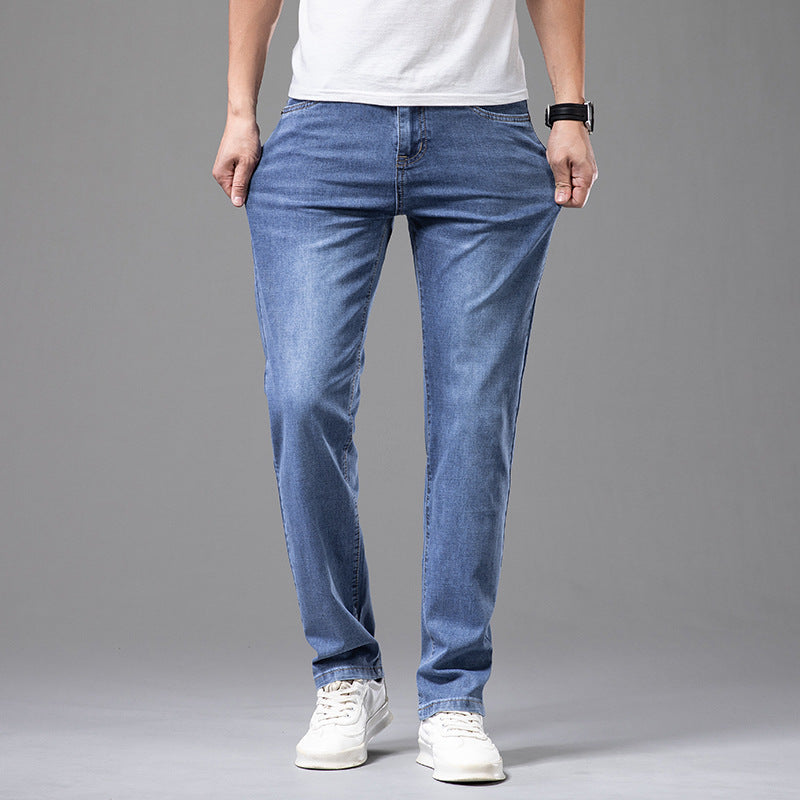Herre Jeans Højtaljet Med Lige Ben 4