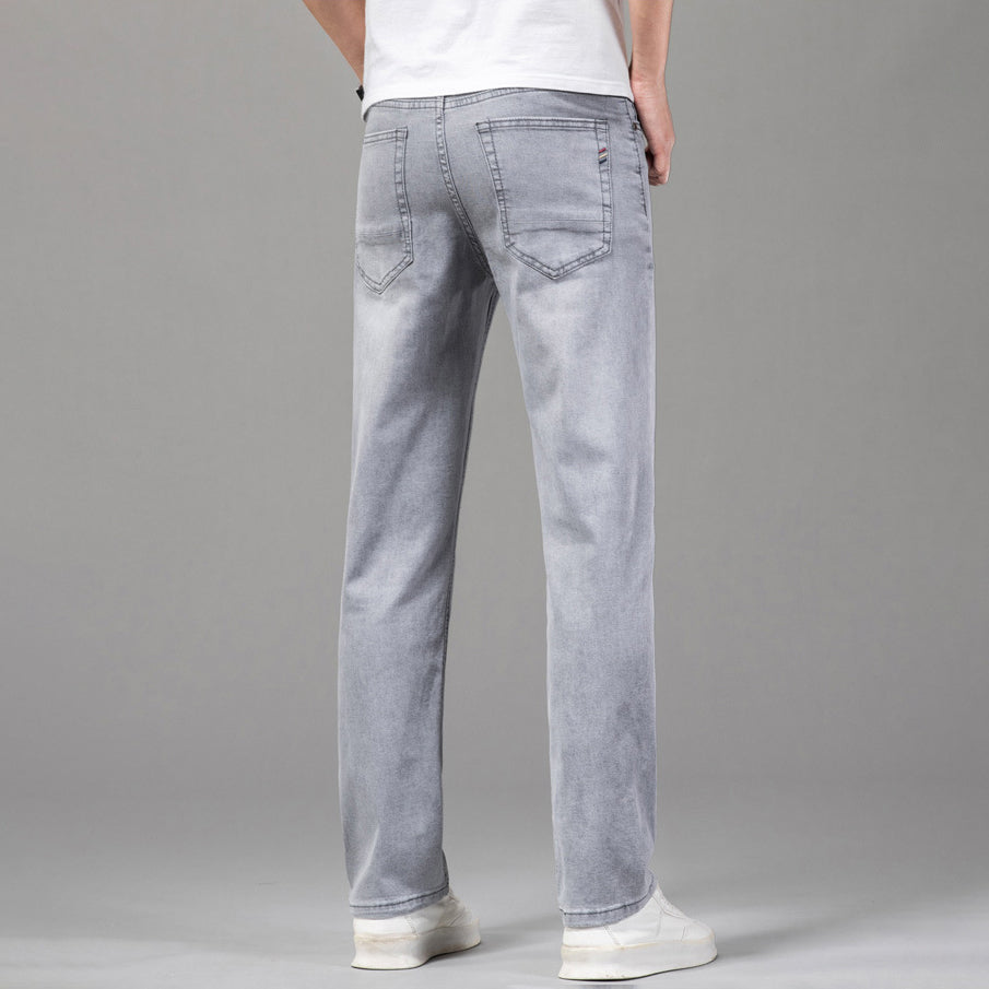 Herre Jeans Højtaljet Med Lige Ben 5
