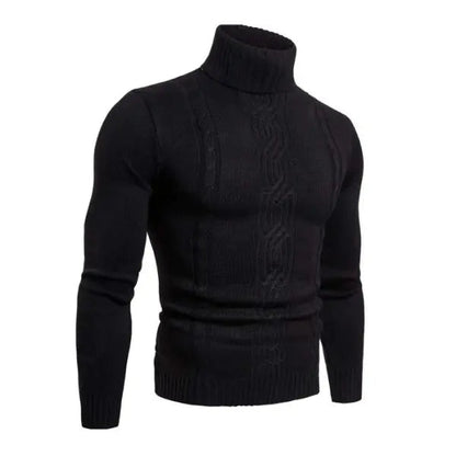 Herre Kabelstrik Polo Shirt Tidløs Stil 1
