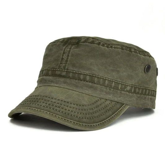 Herre Kasket Vintage Militærstil Justerbar 0