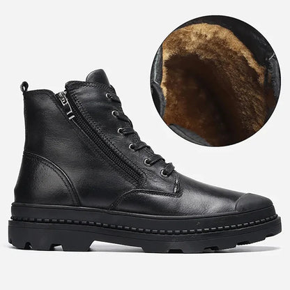 Herre Læderstøvler Vintage Stil 8