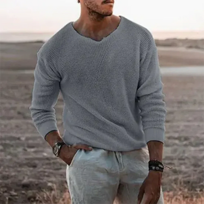 Herre Langærmet Pullover Strikmateriale 2