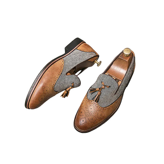 Herre Loafers Retro med Kvastdekoration til Mænd 0
