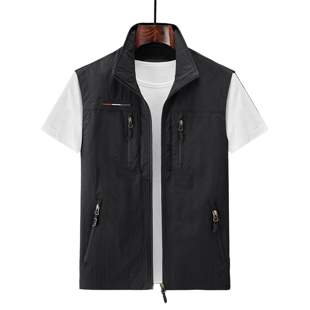 Herre Multi-Pocket Vest til Udendørs Aktiviteter 0