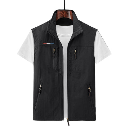 Herre Multi-Pocket Vest til Udendørs Aktiviteter 0