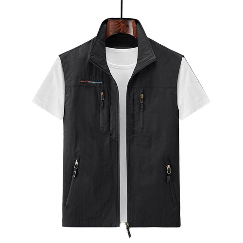 Herre Multi-Pocket Vest til Udendørs Aktiviteter 0