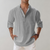 Herre Oversize Skjorte i Linned Stilren Design 5