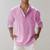 Herre Oversize Skjorte i Linned Stilren Design 7