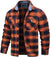 Herre Oversize Skjortejakke Plaid 100% Bomuld 9