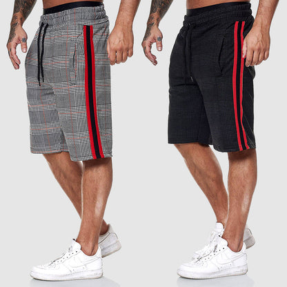 Herre Plaid Shorts Casual 6