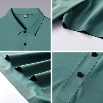 Herre Polo Shirt Åndbar Regular Fit Komfortabelt Materiale 5