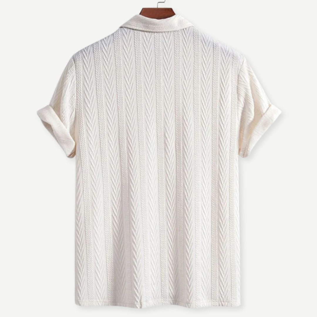 Herre Polo Shirt Chevron Mønster Åndbart Materiale 1