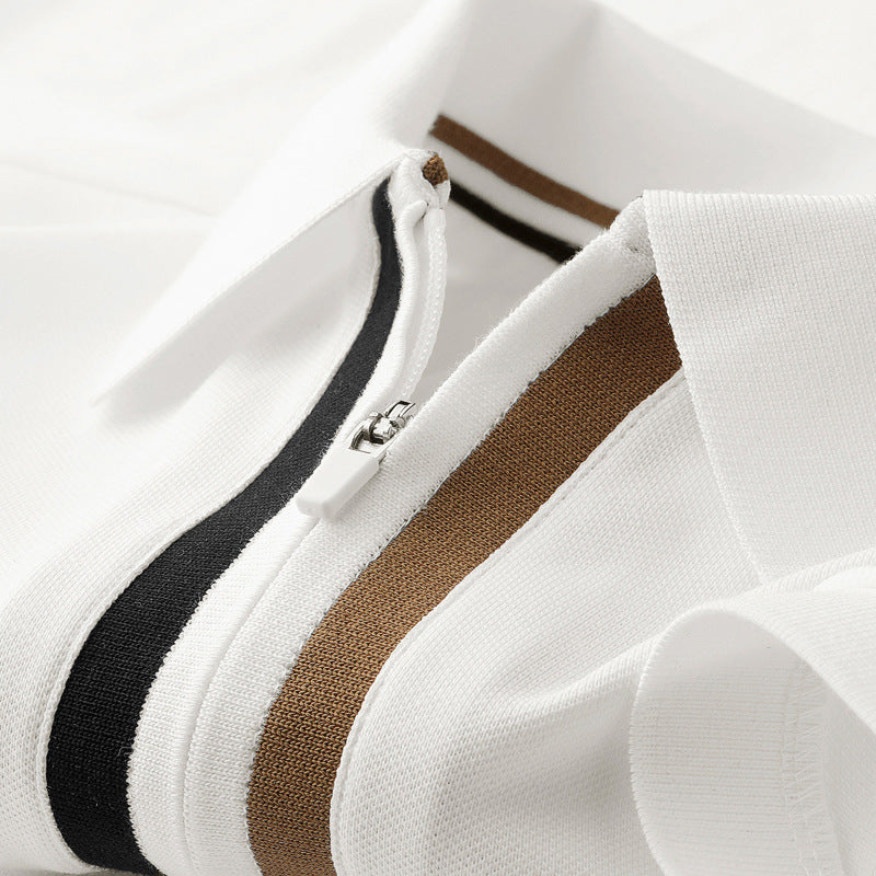 Herre Polo T-shirt med Lynlås og Polokrave 2