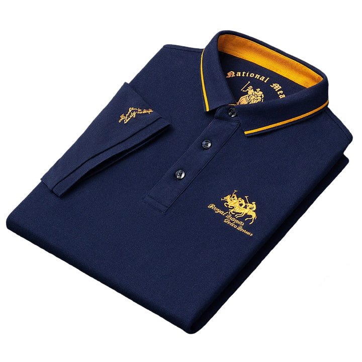 Herre Poloshirt Klassisk Stil Blandet Stof 0