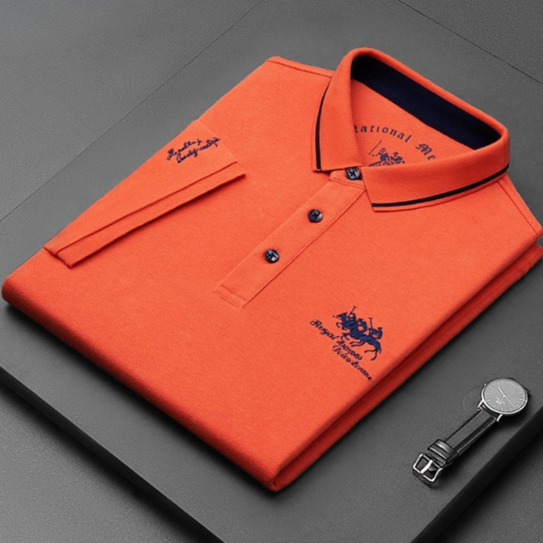 Herre Poloshirt Klassisk Stil Blandet Stof 6