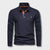 Herre Poloshirt Lange Mouwen Knapkrave 100% Bomuld Med Kontrasterende Detaljer 1